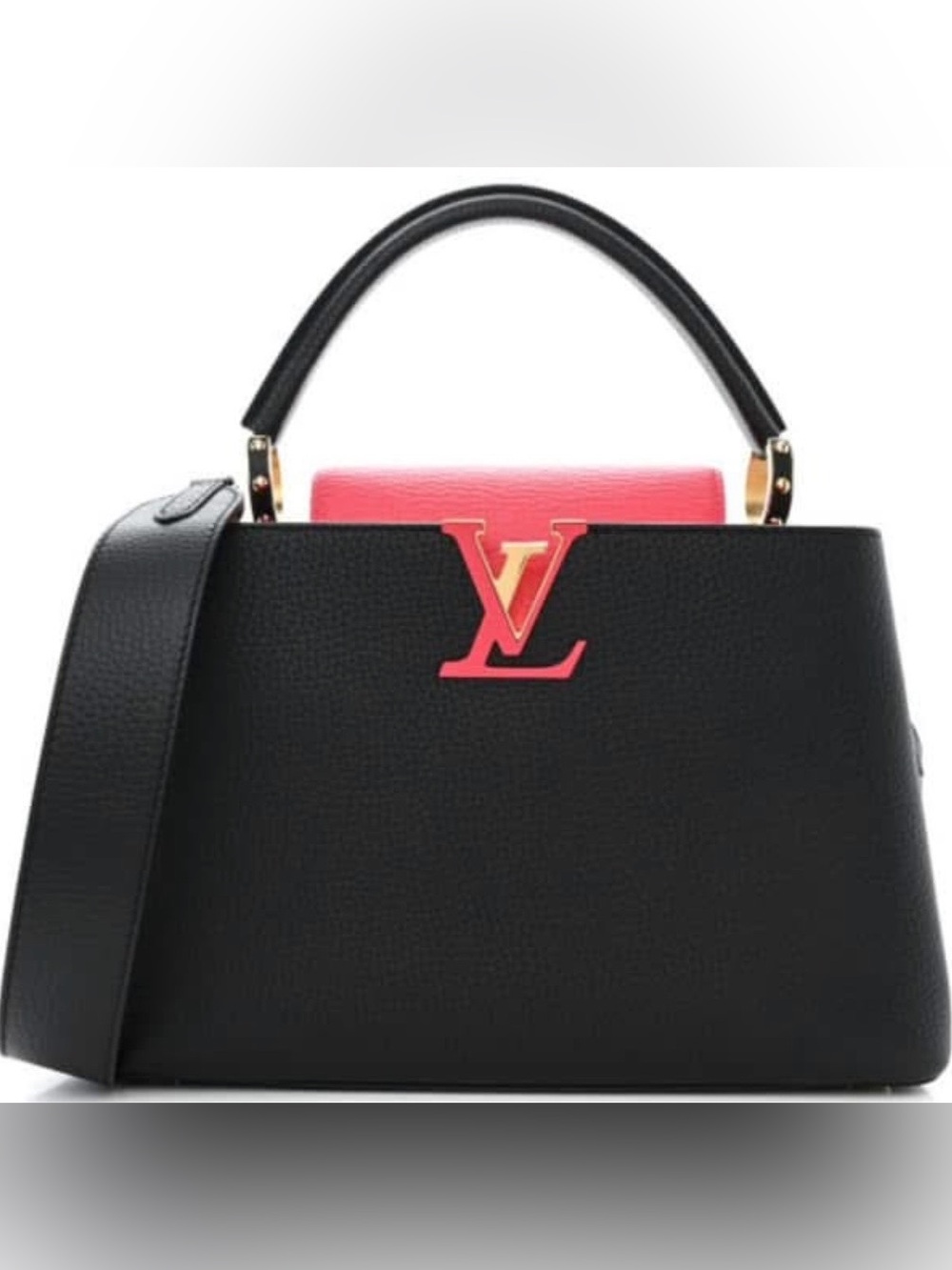 Louis Vuitton Taurillon Capucines MM Black Rose Berlingot - Picture 10 of 13